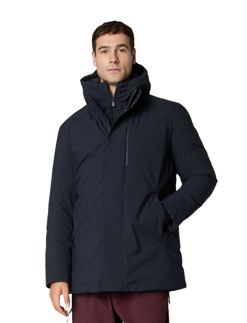 Winterjas Save the duck donkerblauw een borstzak