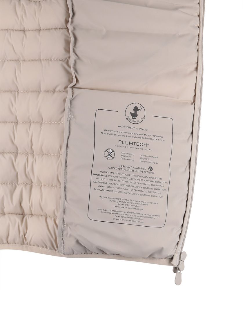 Bodywarmer Save the Duck beige gewatteerd waterafstotend