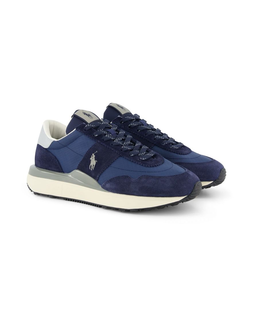 Rehab lage sneakers blauw effen