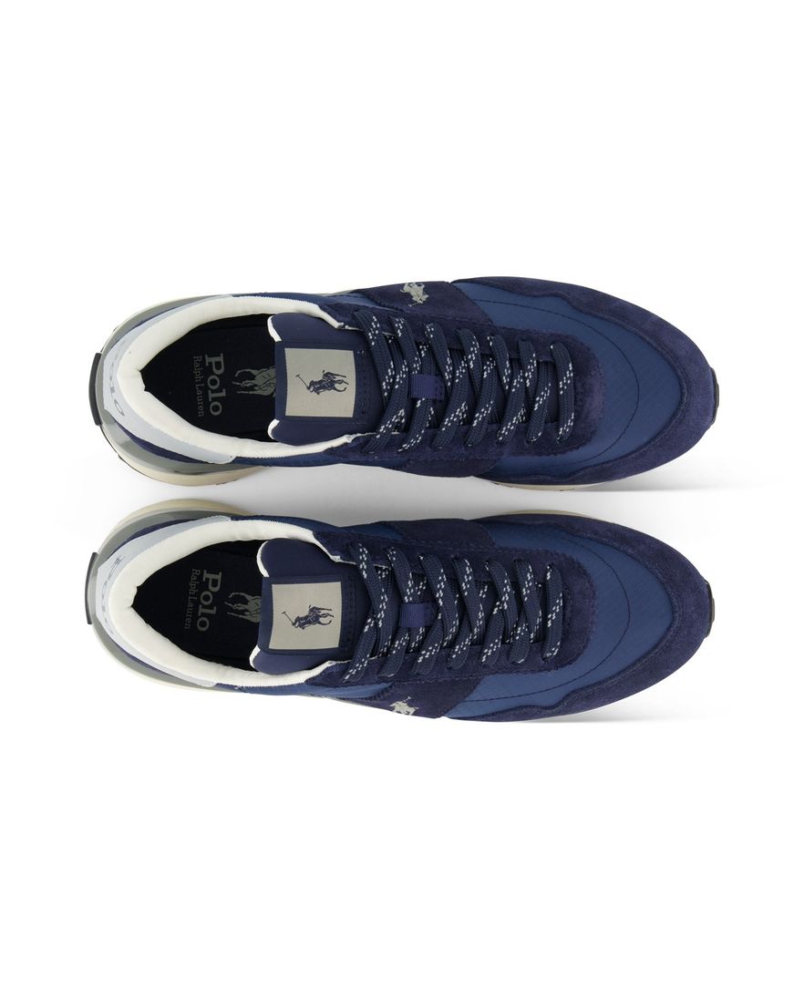 Rehab lage sneakers blauw effen