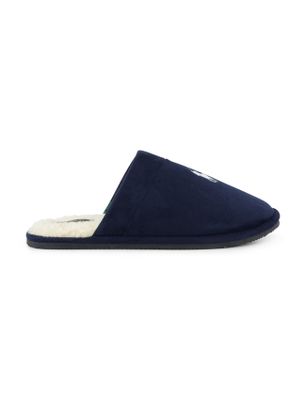 Polo Ralph Lauren Polo Ralph Lauren pantoffels donkerblauw suede effen