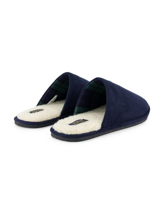 Polo Ralph Lauren pantoffels donkerblauw suede effen