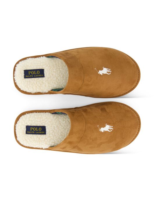 Polo Ralph Lauren pantoffels bruin suede