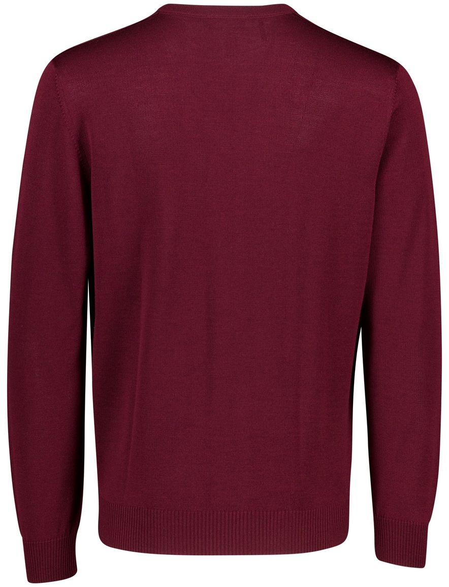 Maerz v-hals trui rood merinowol