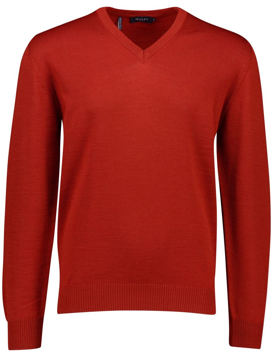 Maerz v-hals trui oranje