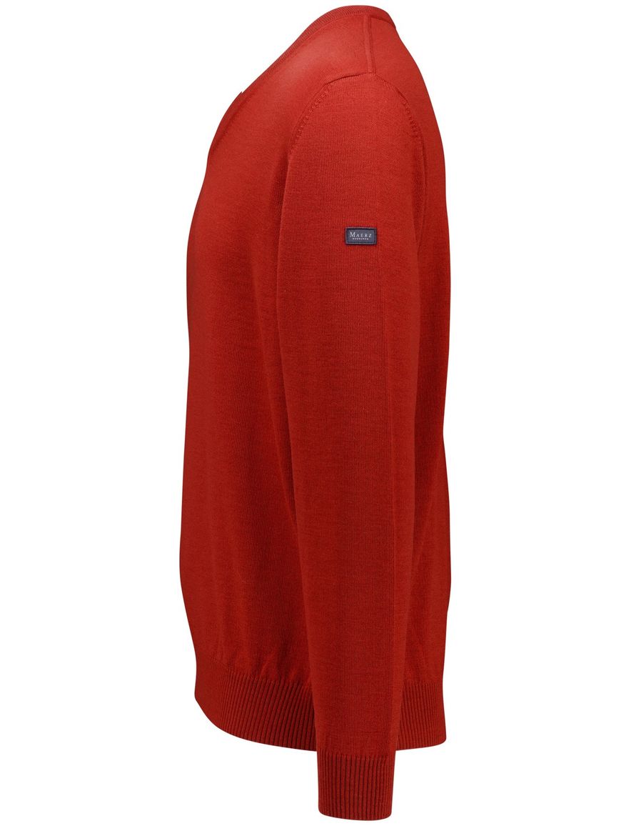 Maerz v-hals trui oranje