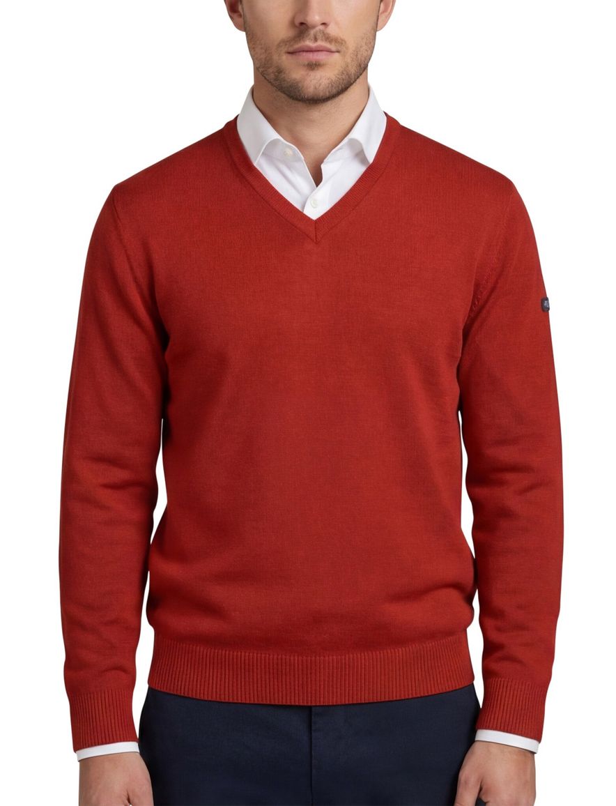 Maerz v-hals trui oranje