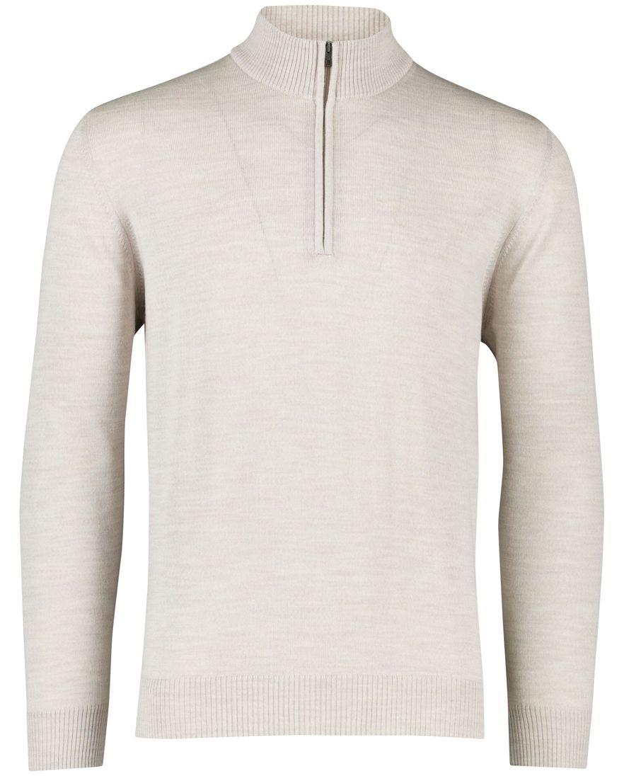 Maerz trui beige 100% merinowol effen