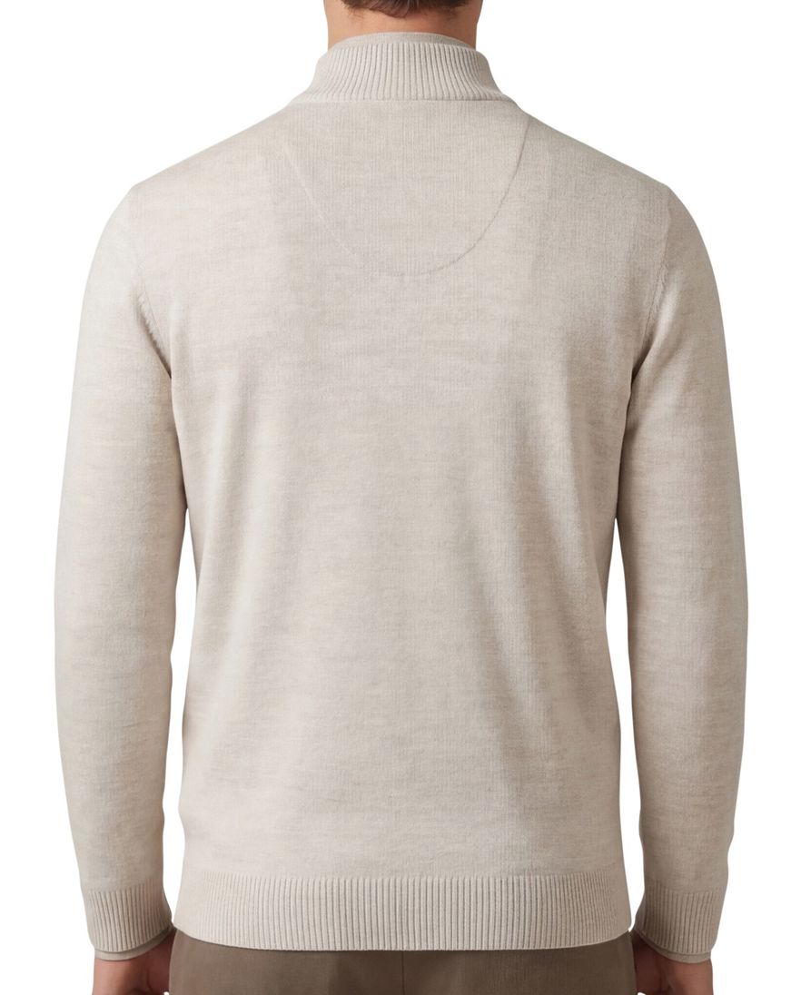 Maerz trui beige 100% merinowol effen