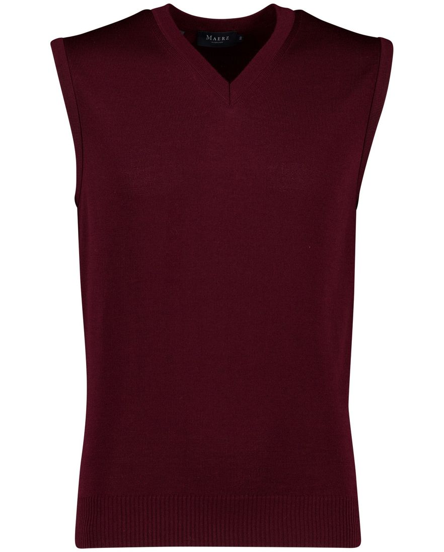 Maerz slipover scheerwol bordeaux