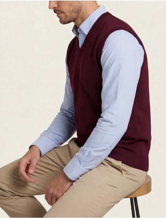 Maerz slipover scheerwol bordeaux