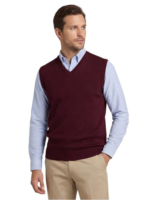 Maerz slipover scheerwol bordeaux