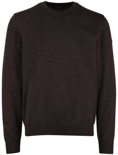 Maerz Maerz ronde hals trui bruin gemeleerd