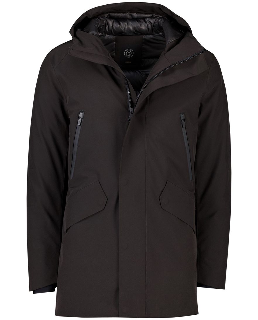 Reset winterjas zwart met capuchon