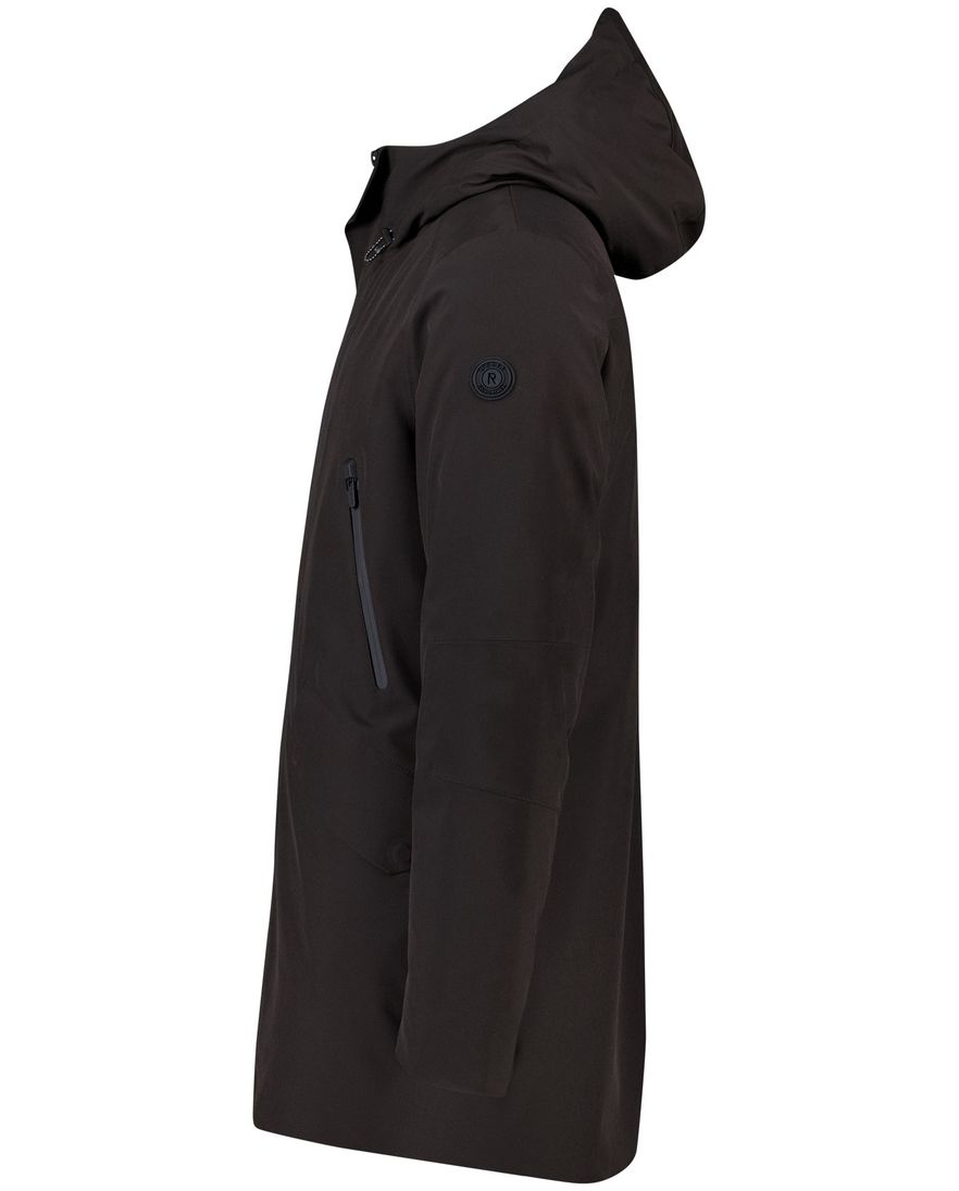 Reset winterjas zwart met capuchon