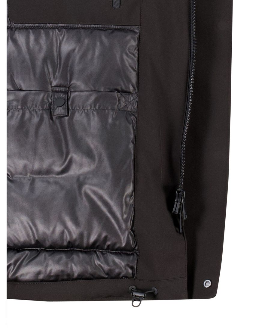 Reset winterjas zwart met capuchon