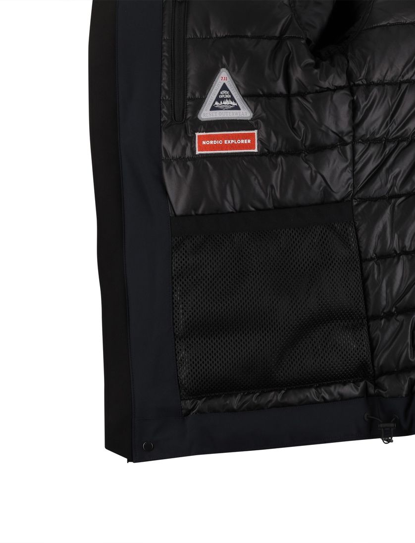 Reset winterjas normale fit navy effen