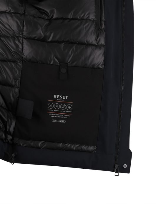 Reset winterjas effen navy normale fit