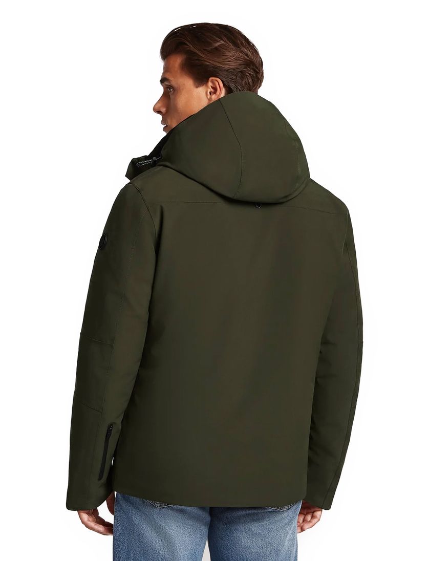 Winterjas Reset Stratford groen afneembare capuchon