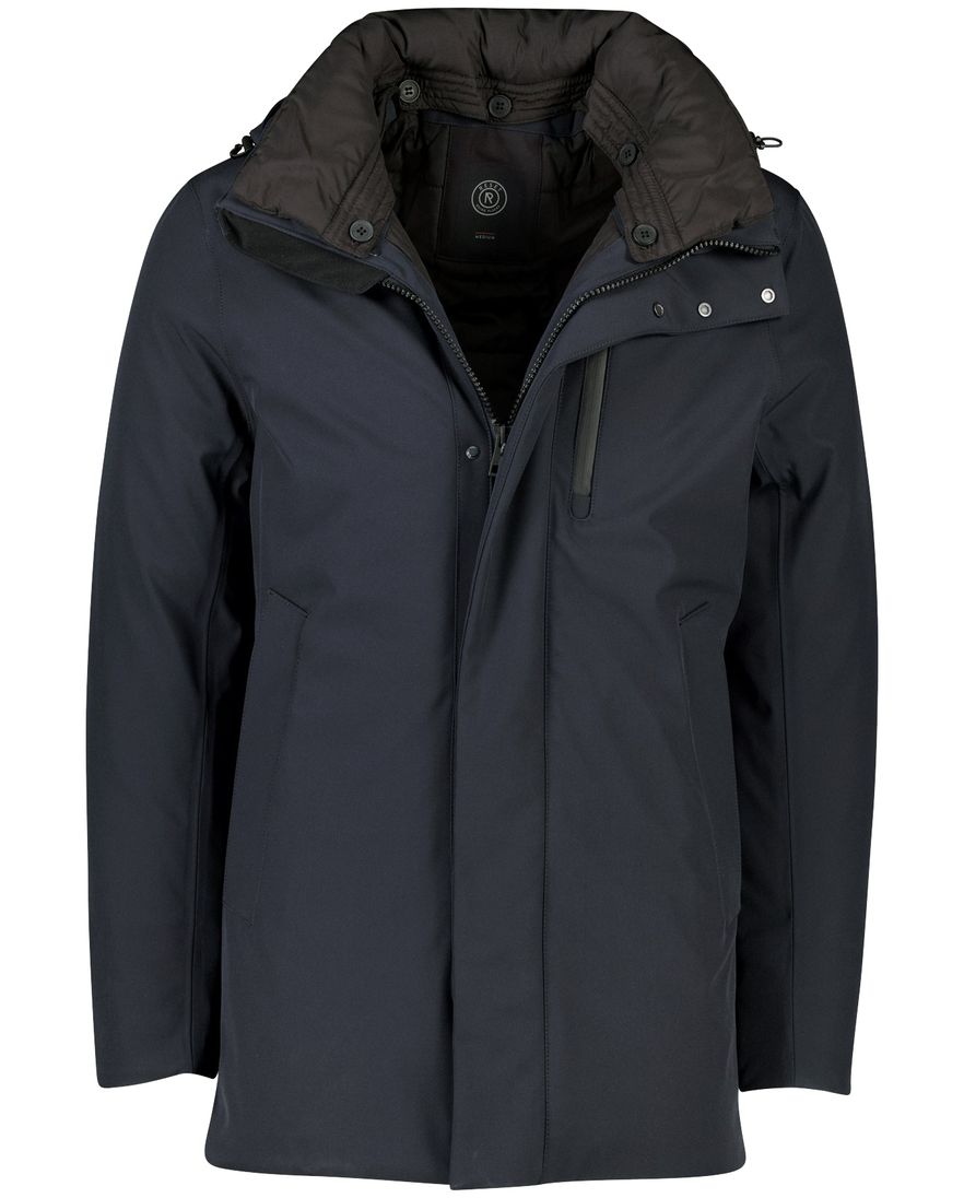 Reset Charleston winterjas donkerblauw halflang