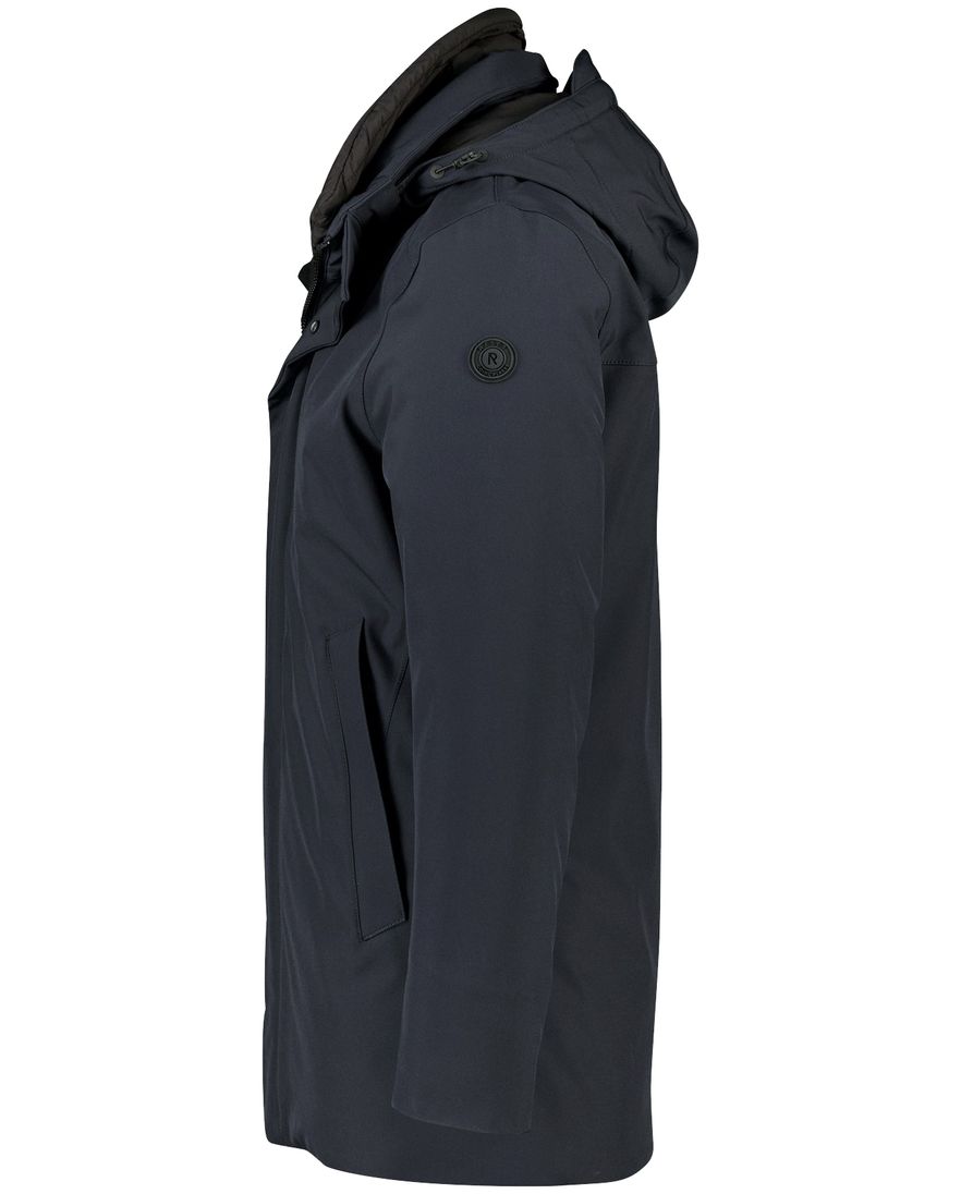 Reset Charleston winterjas donkerblauw halflang