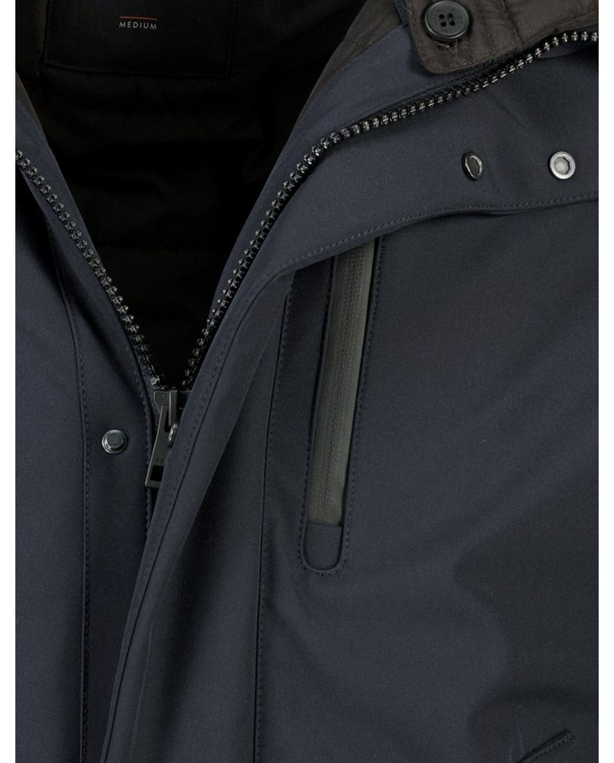 Reset Charleston winterjas donkerblauw halflang