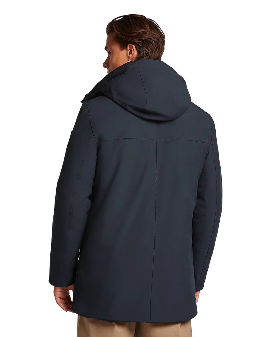 Reset Charleston winterjas donkerblauw halflang