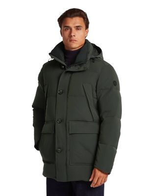 Reset Reset winterjas groen effen normale fit