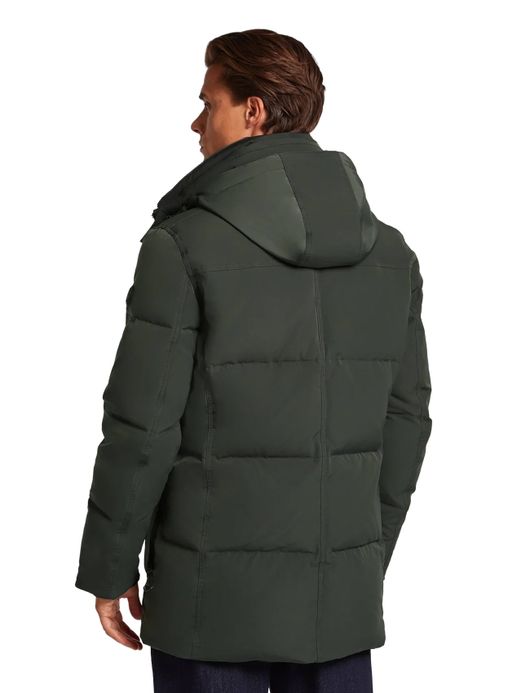 Reset winterjas groen effen normale fit