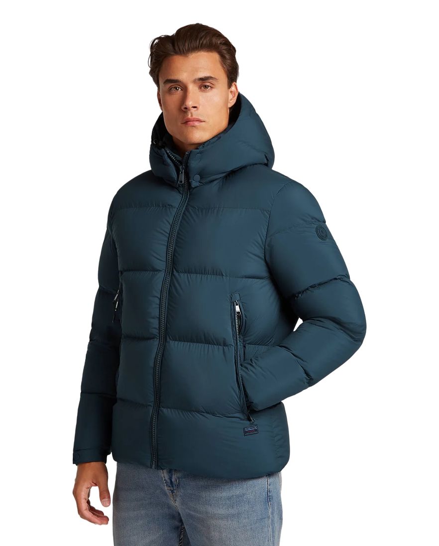 Reset Salmi winterjas blauw afneembare capuchon puffer