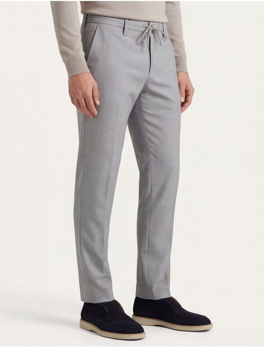 Alberto Jump slim fit pantalon lichtgrijs