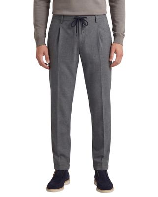 Alberto Grijze broek Alberto elastische band