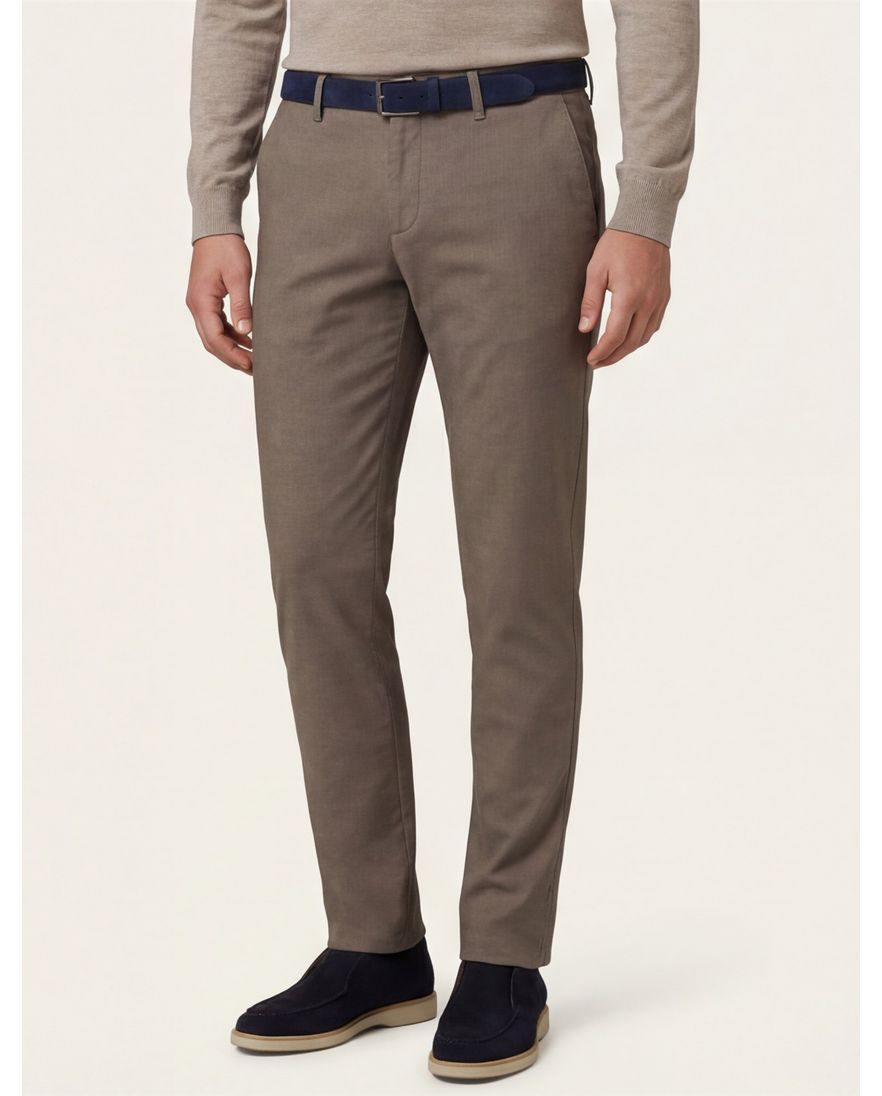 Alberto pantalon chino bruin