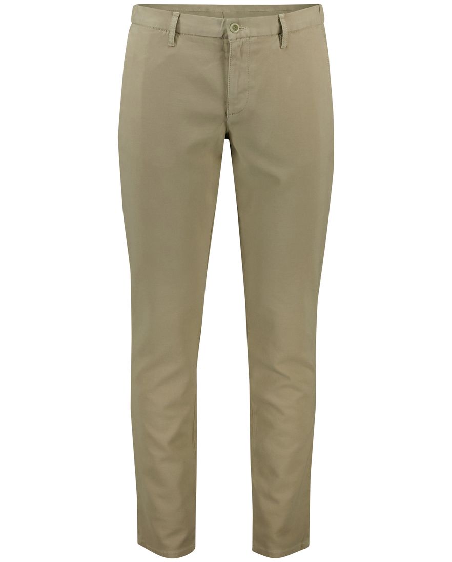 Alberto slim fit pantalon katoen beige