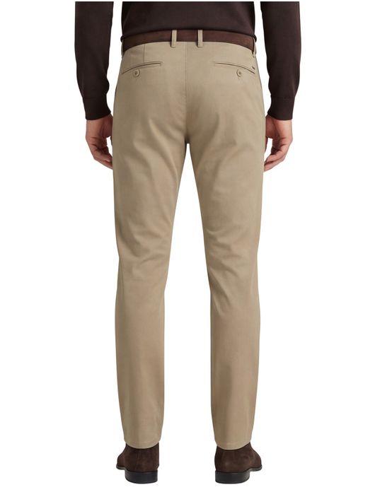 Alberto slim fit pantalon katoen beige