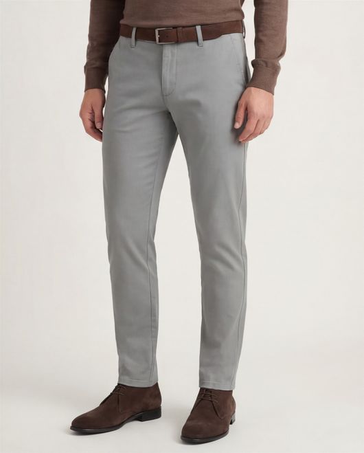 Alberto Rob katoenen broek slim fit grijs