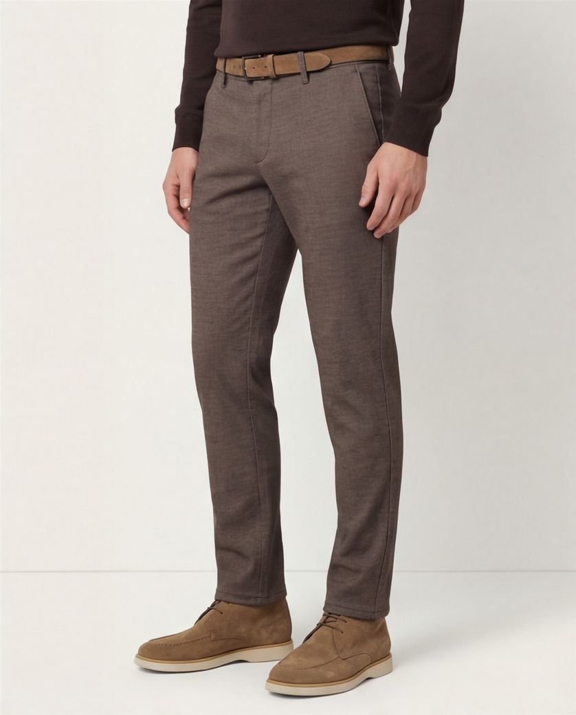 Bruin broek Alberto