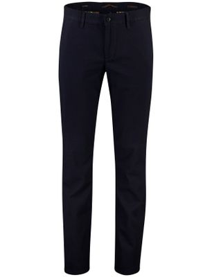 Alberto Alberto broek effen donkerblauw slim fit katoen
