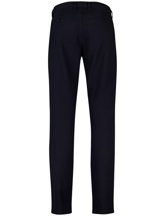 Alberto broek effen donkerblauw slim fit katoen
