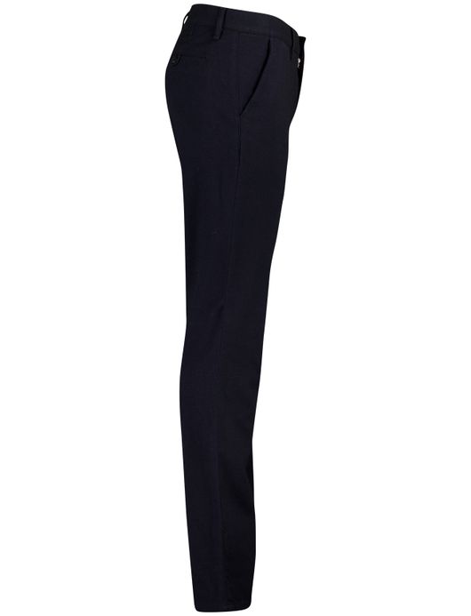 Alberto broek effen donkerblauw slim fit katoen