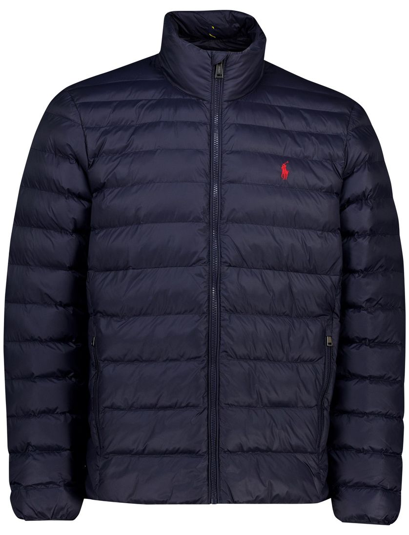 Gewatteerde jas Polo Ralph Lauren TERRA navy polyester effen