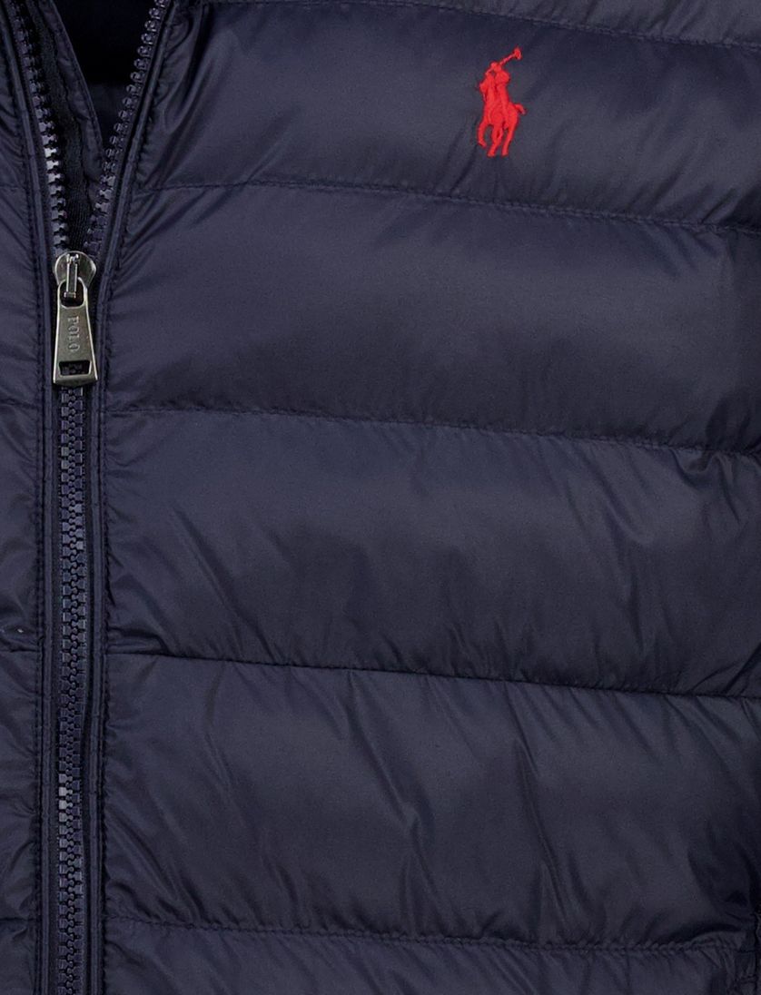Gewatteerde jas Polo Ralph Lauren TERRA navy polyester effen