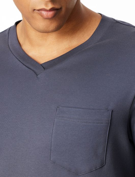 Schiesser Pyjama set blauw zwart katoen