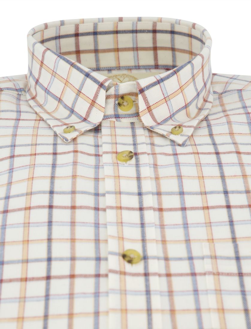 Geruit katoen Viyella overhemd oranje