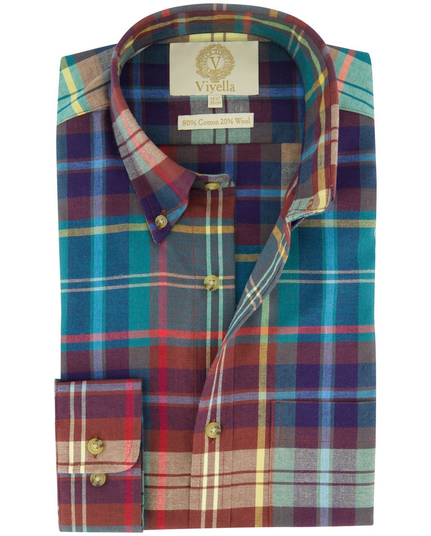 Viyella katoenen overhemd multicolor