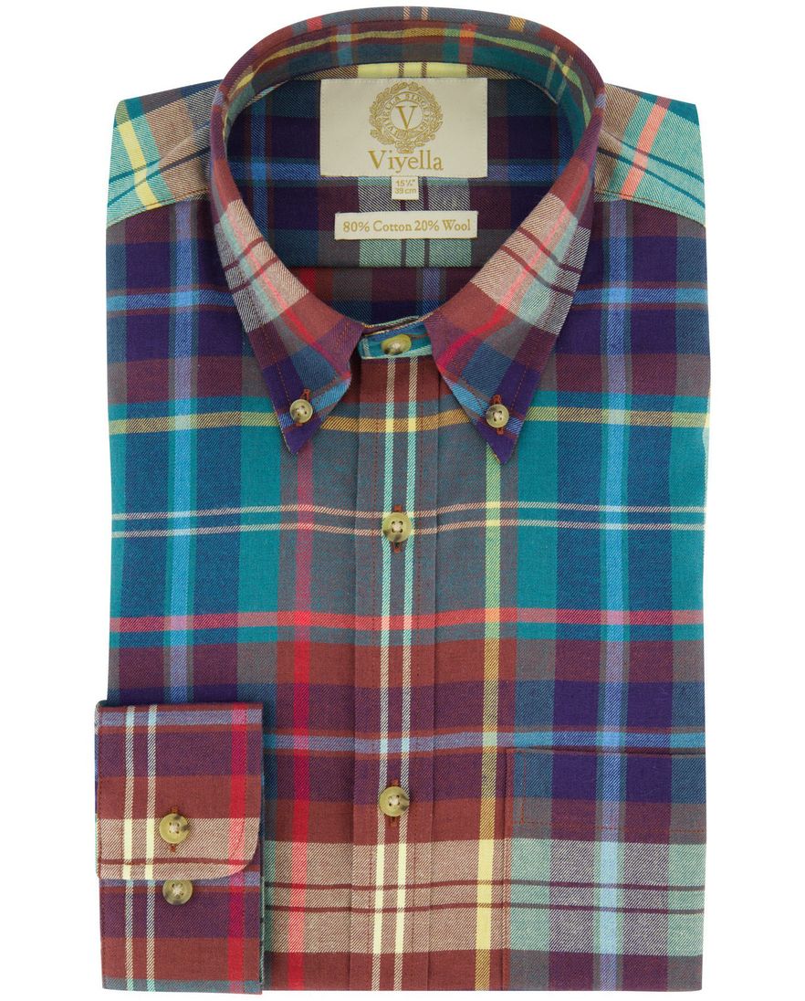 Viyella katoenen overhemd multicolor