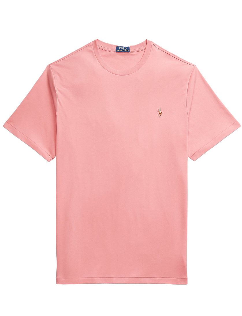 T-Shirt Polo Ralph Lauren Big & Tall roze katoen effen