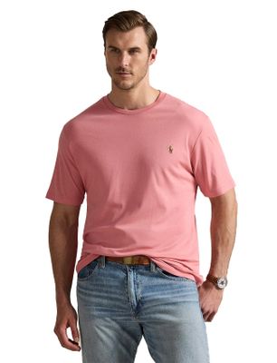 Polo Ralph Lauren T-Shirt Polo Ralph Lauren Big & Tall roze katoen effen