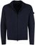 Peuterey vest effen donkerblauw normale fit wol