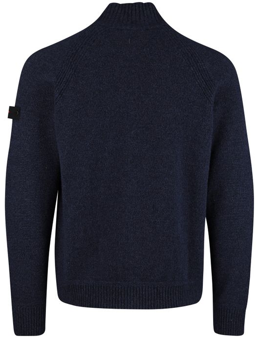 Peuterey vest effen donkerblauw normale fit wol